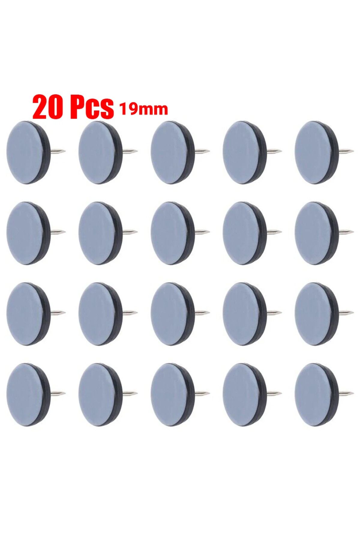 Choice-19mm 20pcs 20pcs Furniture Leg Sliders Pads With Nail Feet Furniture Moving Gliders Mover Floor Prot 1