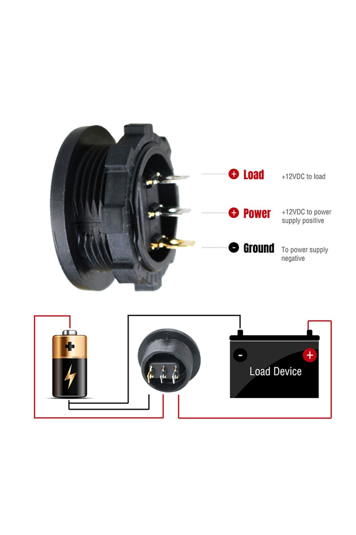 Choice-ON/OFF Round Rocker Toggle LED Switch 3 Pin 12V 20A Car Dashboard Dash Boat Truck Push Button Swi... 3
