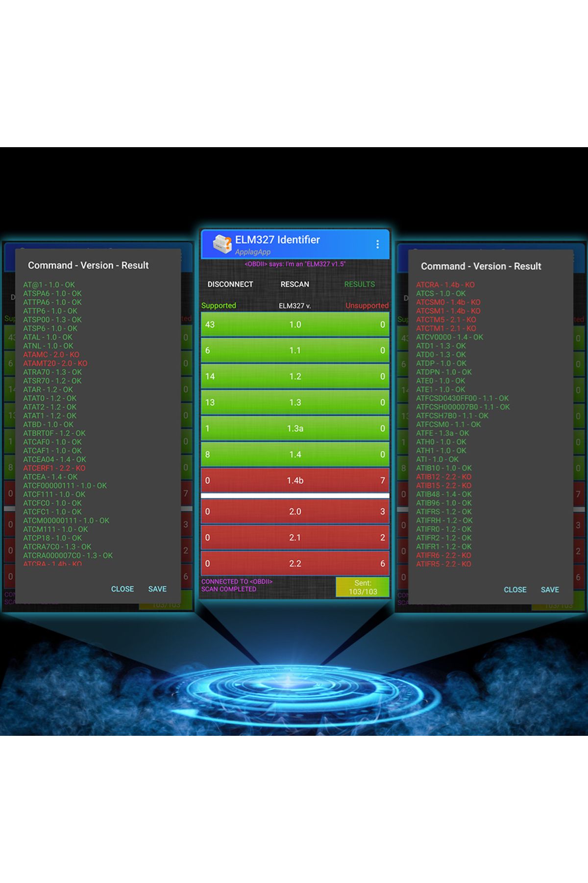 Choice-جهاز فحص السيارة Viecar ELM327 V1.5 بلوتوث 4.0 OBD 2 OBD2 PIC18F25K80 ELM 327 V1 5 OBDII... 4