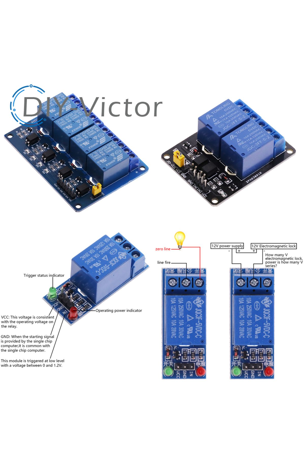 Choice-6 Channel Relay 5v 1 2 4 6 8 Channel Dc 5v 12v Relay Module With Optocoupler Low Level Trigger 1 Way 5
