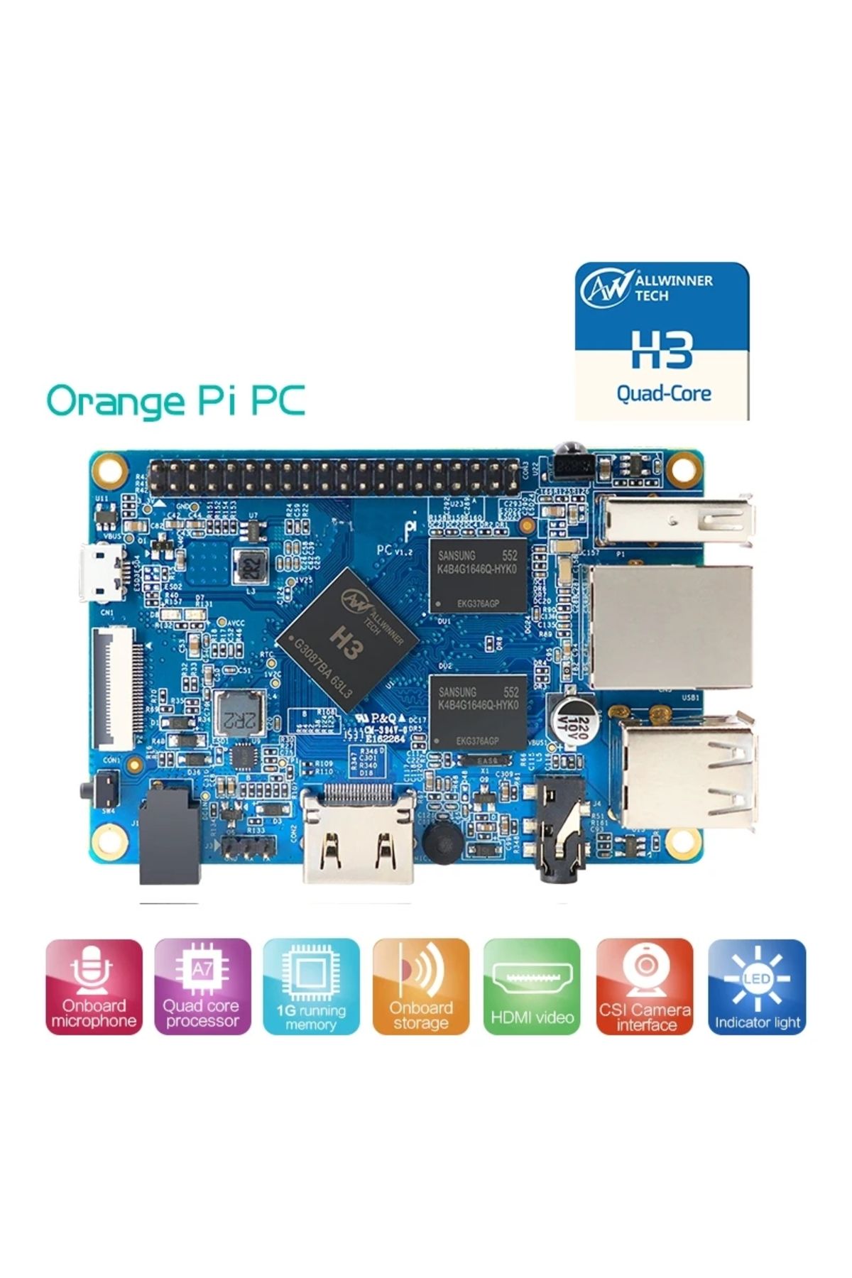 Choice-Pi Pc Orange Pi Pc 1gb H3 Quad-core Support Android,ubuntu,debian Image Single Board Computer 1