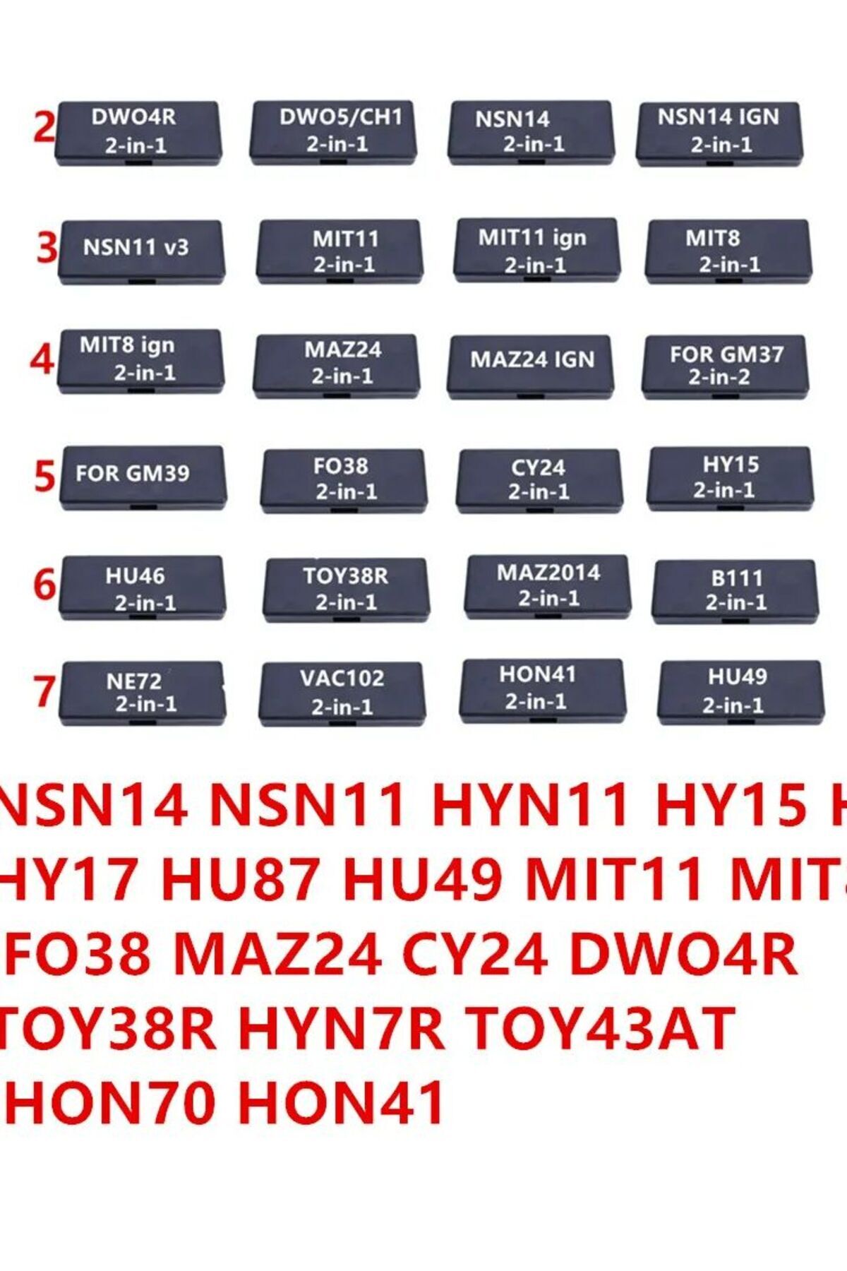 Choice-Nsn14 Lishi 2 في 1 أداة Nsn14 Nsn11 Hyn11 Hy15 Hy16 Hy17 Hu87 Hu49 Mit11 Mit8 Fo38 Maz24 Cy24 Dwo4r 5