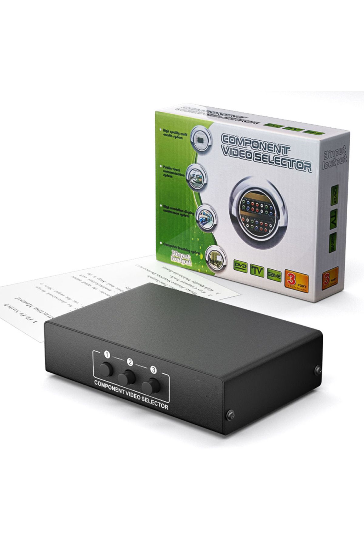 Choice-ملاحظة فحص أخرى لمفتاح مكون RGB صندوق اختيار 3 في 1 مخرج 5 Rca L/r Ypbpr مفتاح مكون Av Sw 6