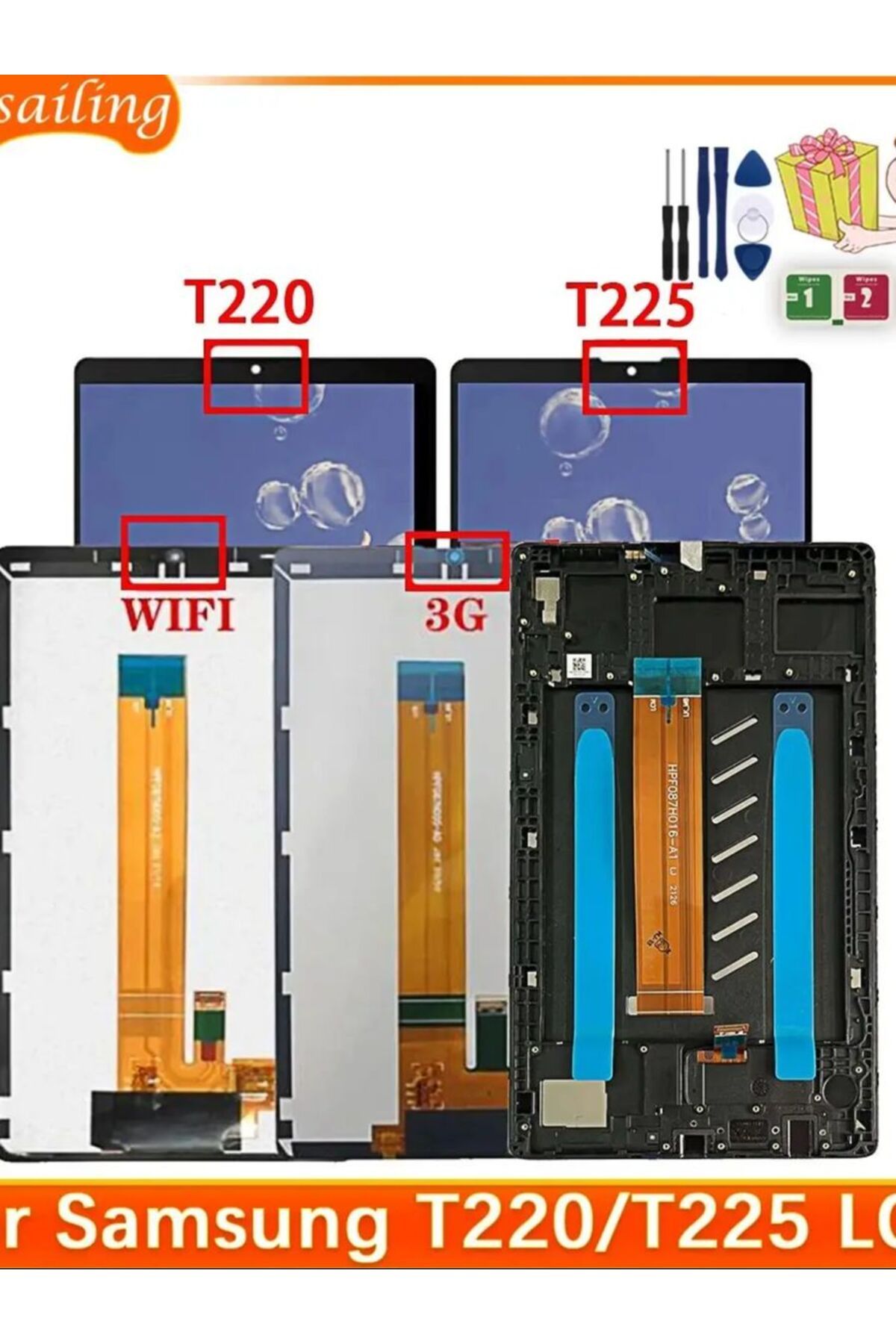 Choice-T220 White Frame 8.7'' LCD For Samsung Tab A7 Lite 2021 SM-T220 SM-T225 T220 T225 Display Touch Scre 8