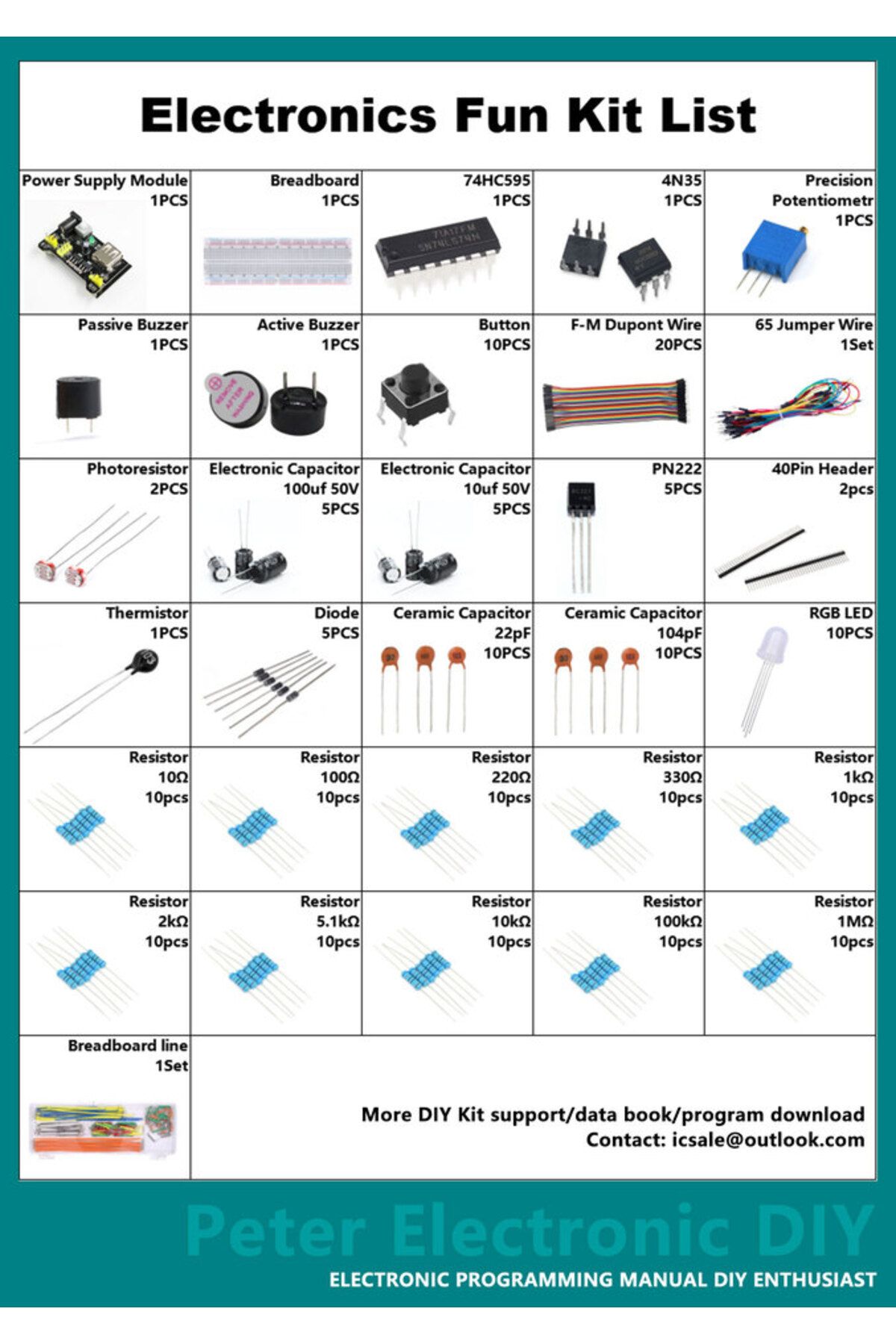 Choice-DIY Project Starter Kit For Arduino UNO R3 DIY Electronic Component Set With 830/400 Tie-points B... 3