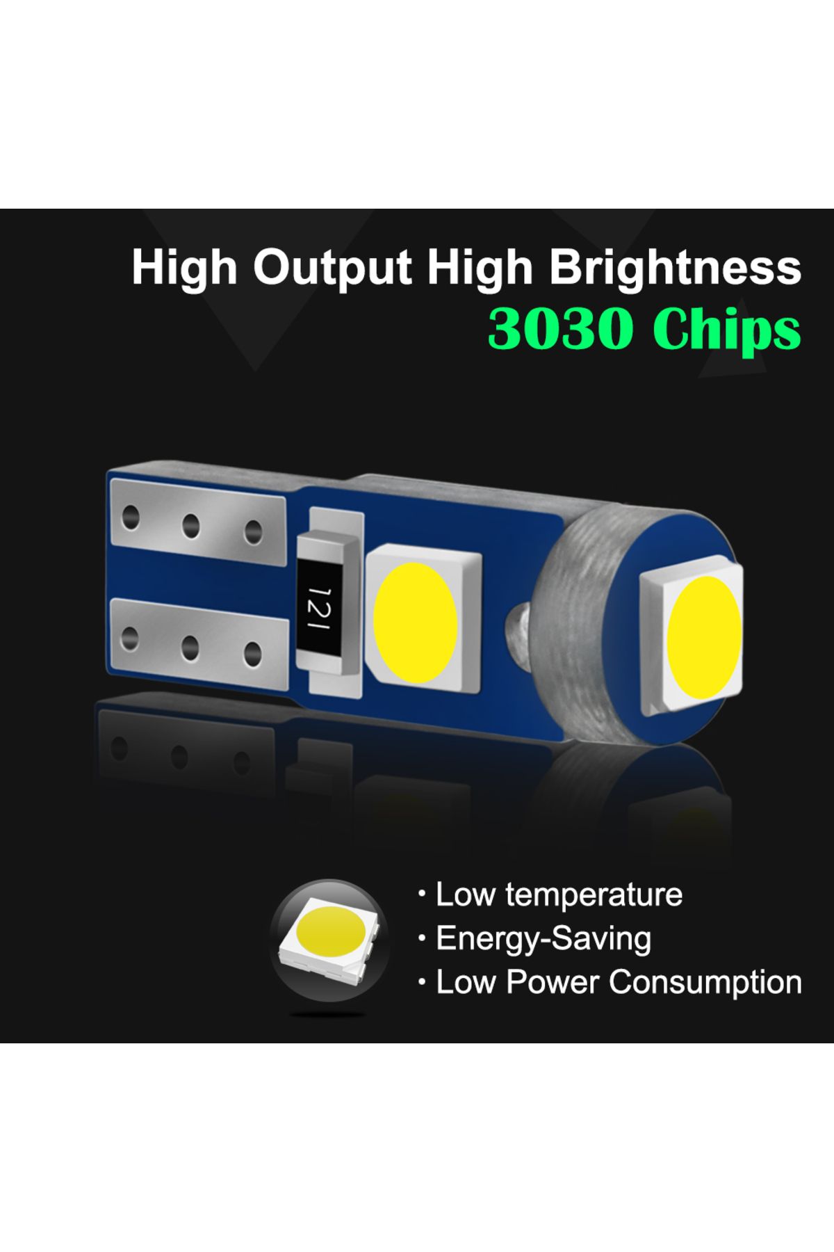 Choice-White 10pcs T5 Led Bulb W3w W1.2w Led Canbus Car Interior Lights Dashboard Warming Indicator Wedge A 2