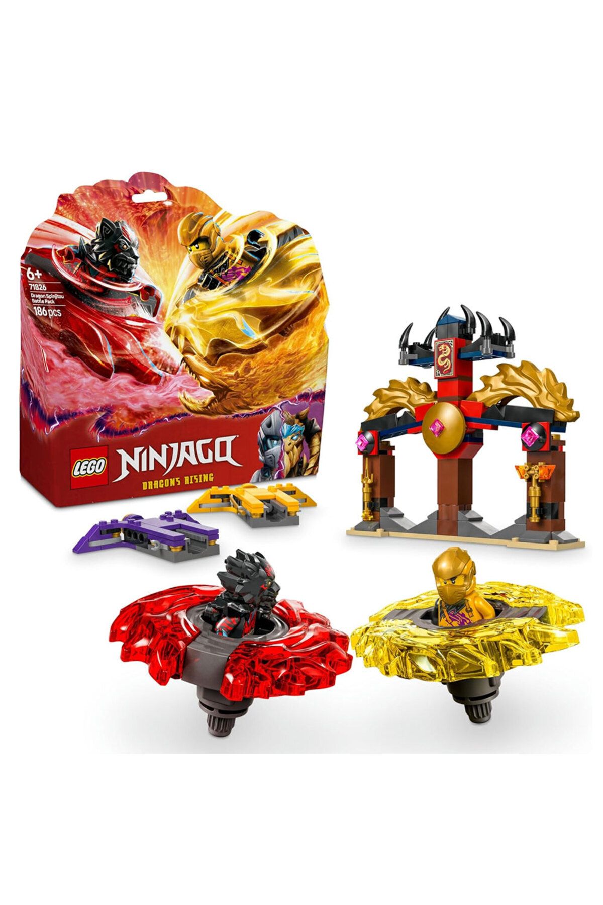 LEGO-® مجموعة ألعاب الحركة NINJAGO® Dragon Spinjitzu Battle Pack 71826 1