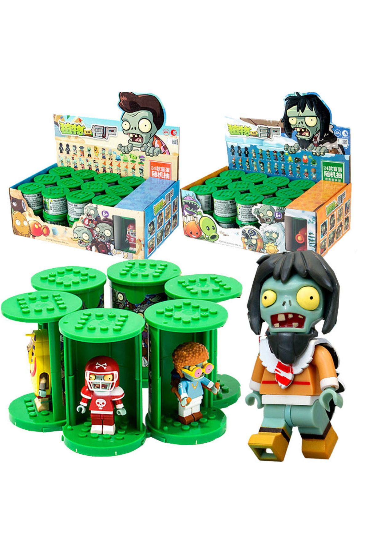 Choice-Plants Vs Zombies 2 Fire Peashooter Zombie Army Blind Box Game Scene Model 50 Styles Action Figur... 2