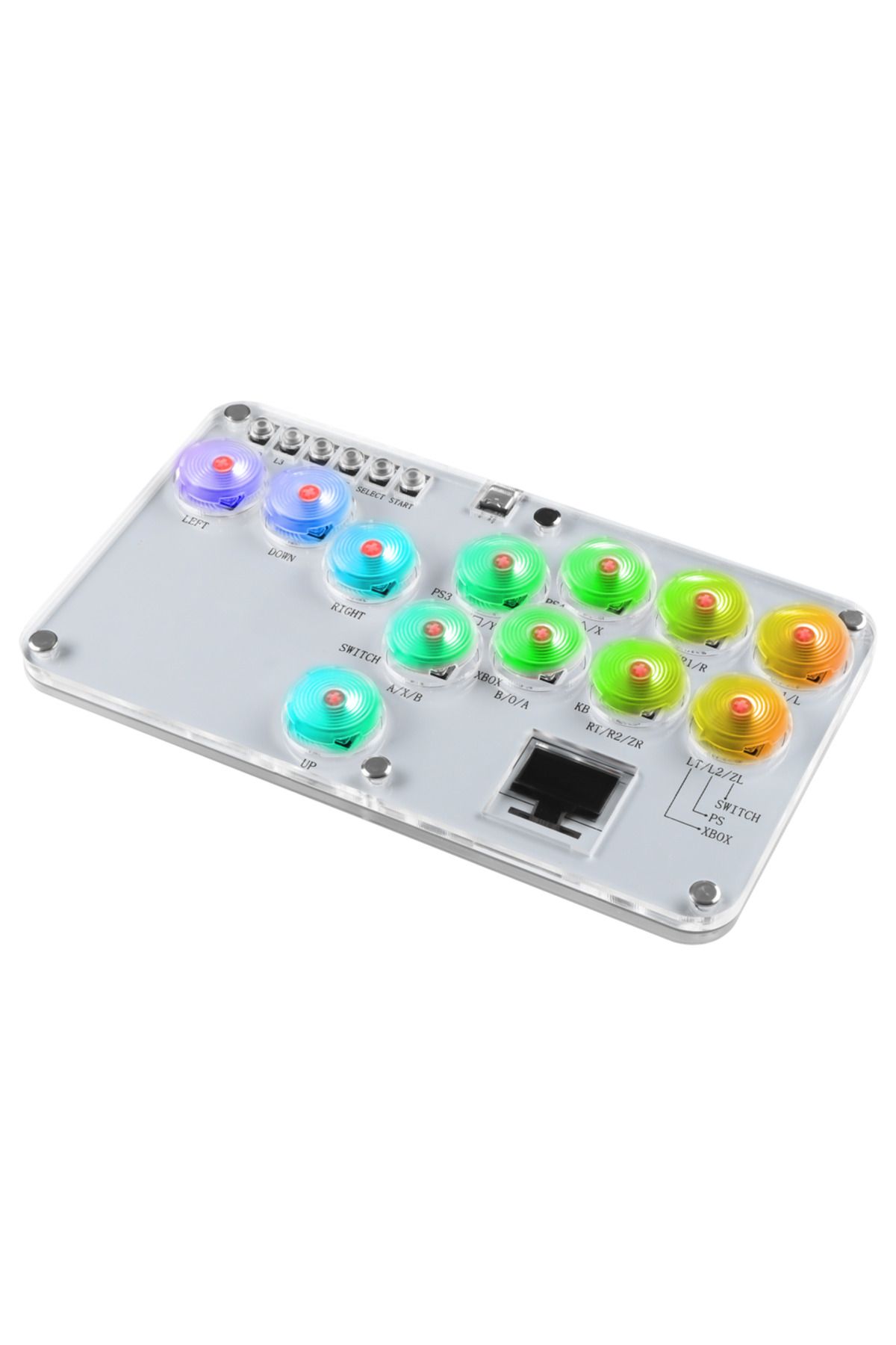 GGBEE-Leverless Controller Fight Sticks 12Keys All-Button Mini Fighting Game Arcade Stick Stickless Arc... 1