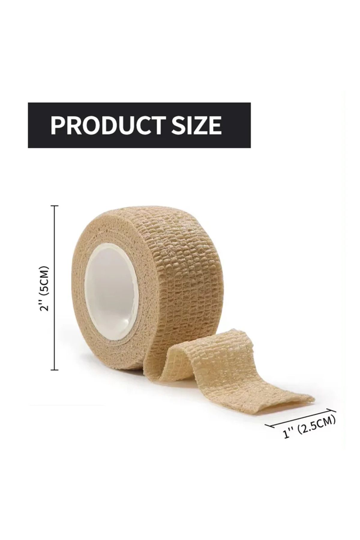 Choice-25mmx2m Colour Of Skin Self Adherent Cohesive Bandage Wrap Stretch Non Woven Self Adhesive Tape - Sk 2