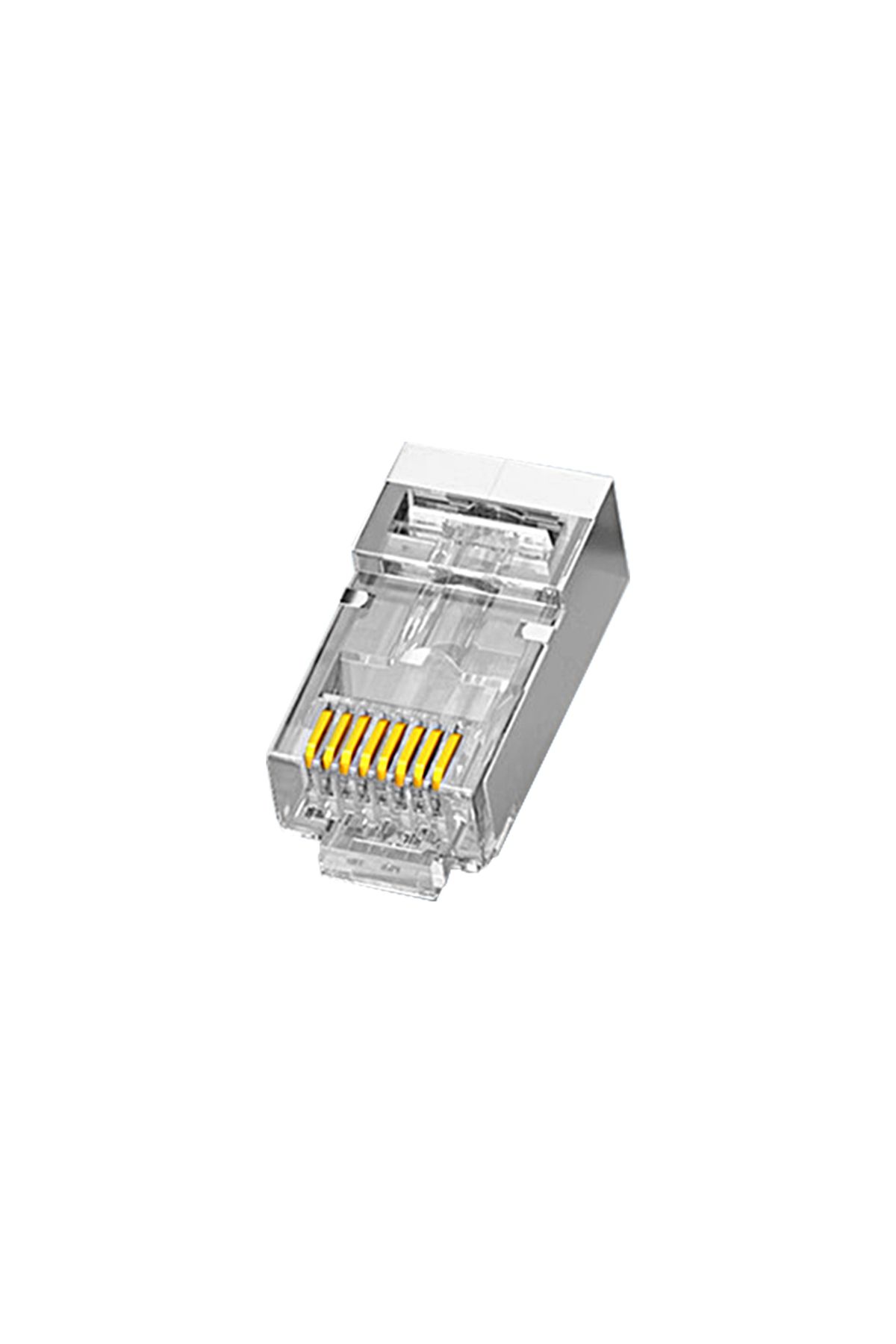 Choice-50pcs Cat6 Pass Through Rj45 Shielded Connectors Crystal End Gold-plated 8p8c Crimp Utp Ethernet Mod 8