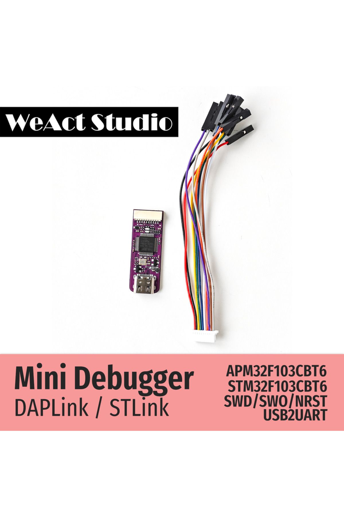 Choice-Stlink-stm32 Weact Mini Debugger Daplink Stlink V2.1 Swd Swo Usb To Uart Module 4