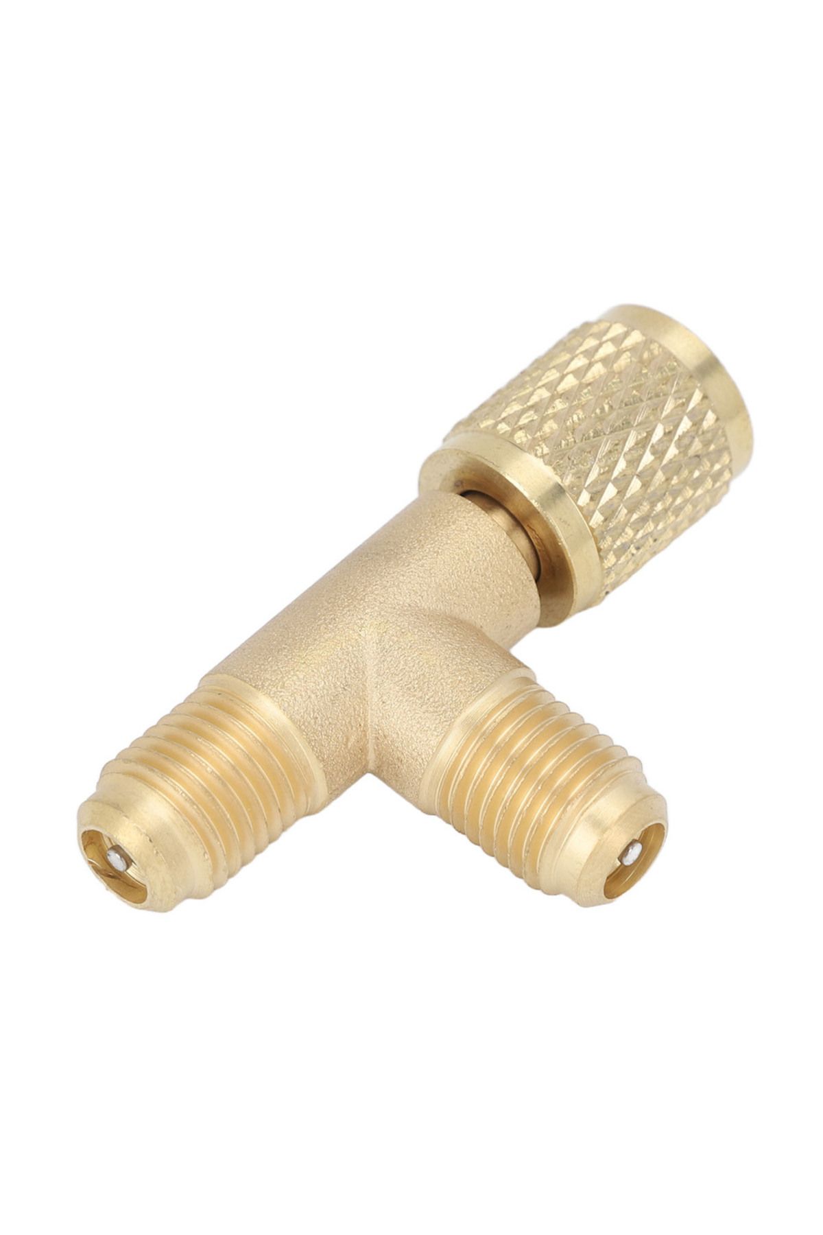 Choice-1-1/4" Quick Coupler Tee Adapter With Valve Core Brass 1/4in Sae Sturdy Structure For R22 R12 R134 4