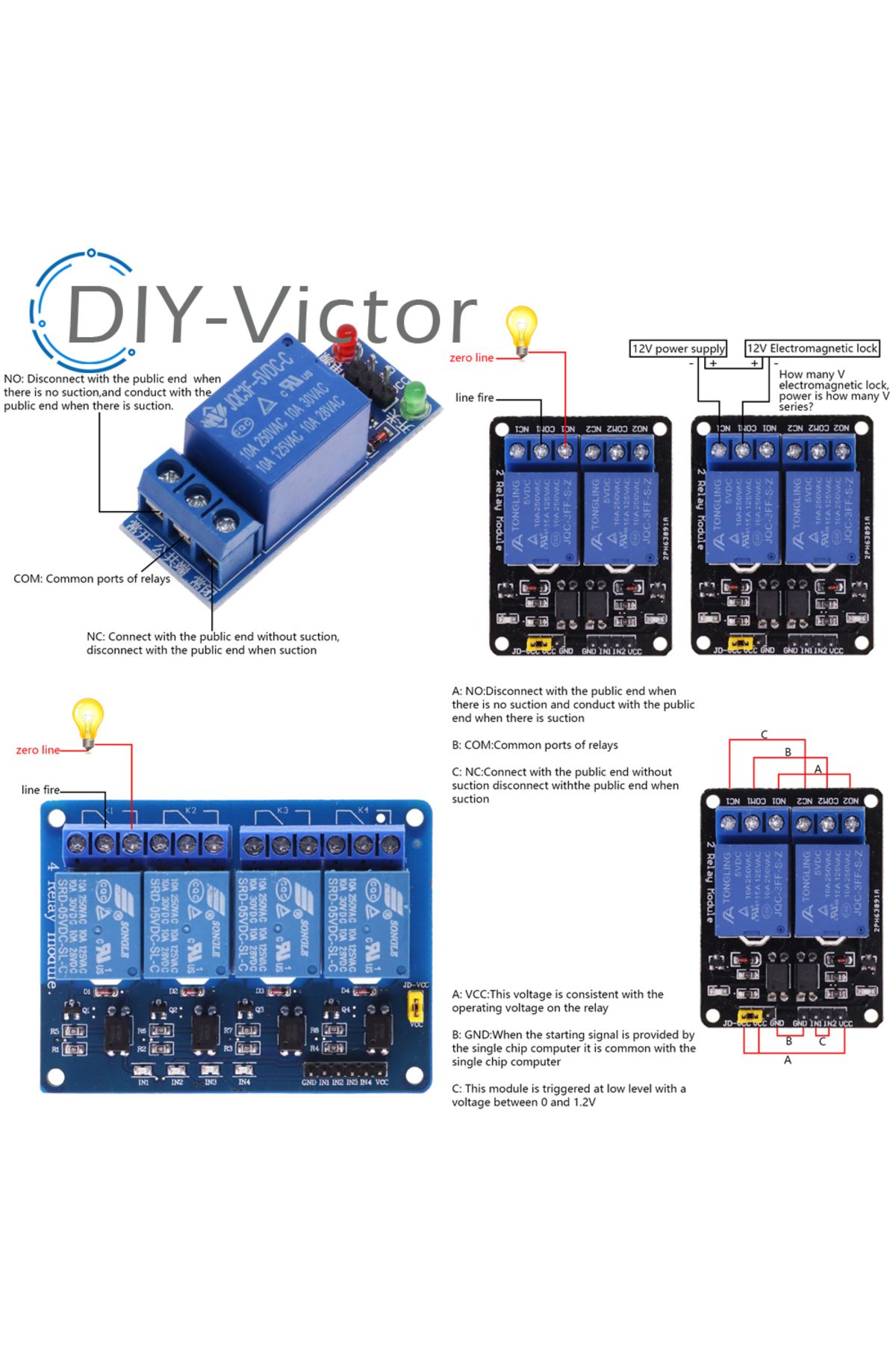 Choice-6 Channel Relay 5v 1 2 4 6 8 Channel Dc 5v 12v Relay Module With Optocoupler Low Level Trigger 1 Way 4