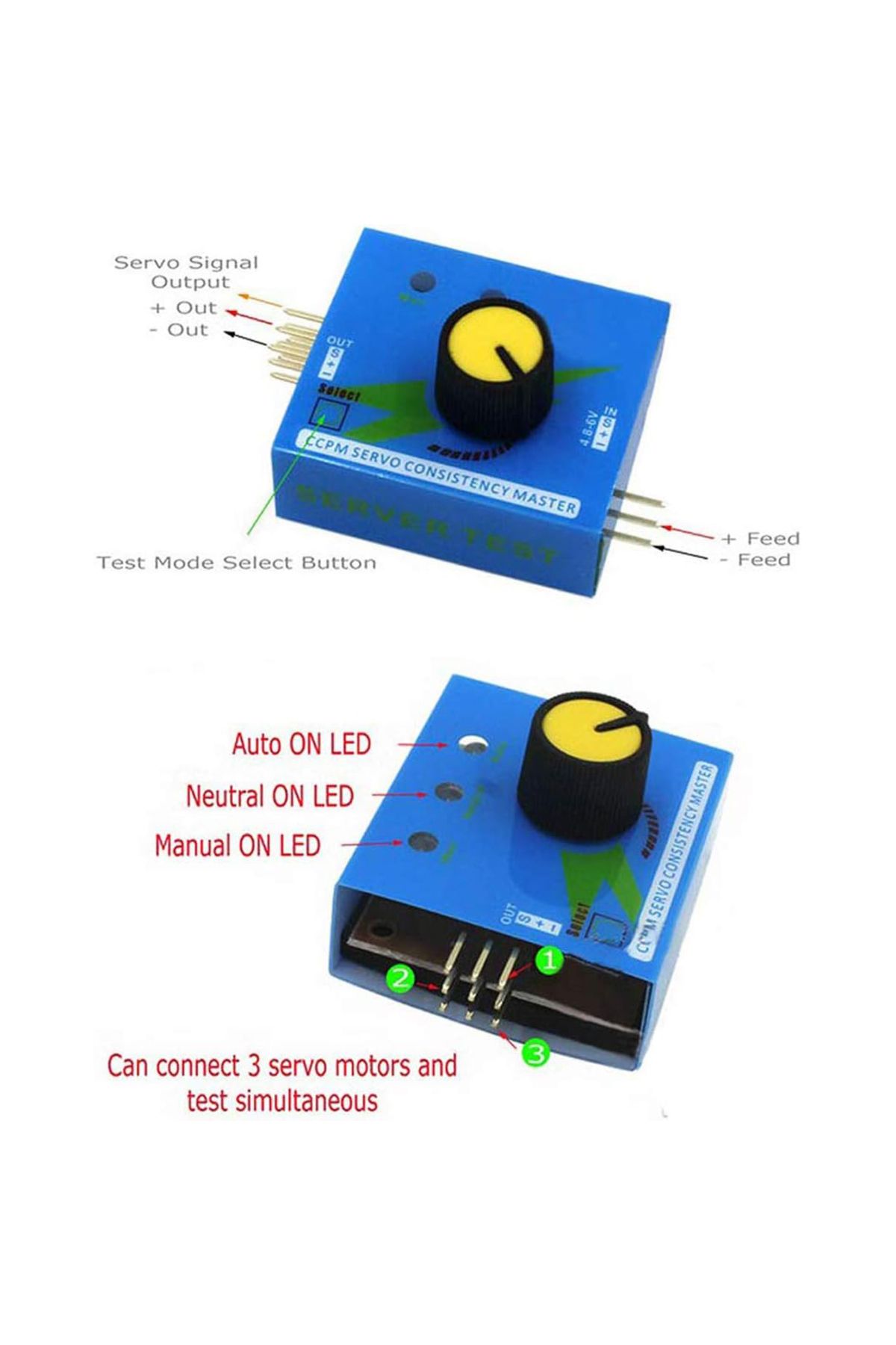 Choice-Rc Servo Tester 3ch Digital Multi Ecs Consistency Speed Controller Checker Adjustment Steering Ge... 5