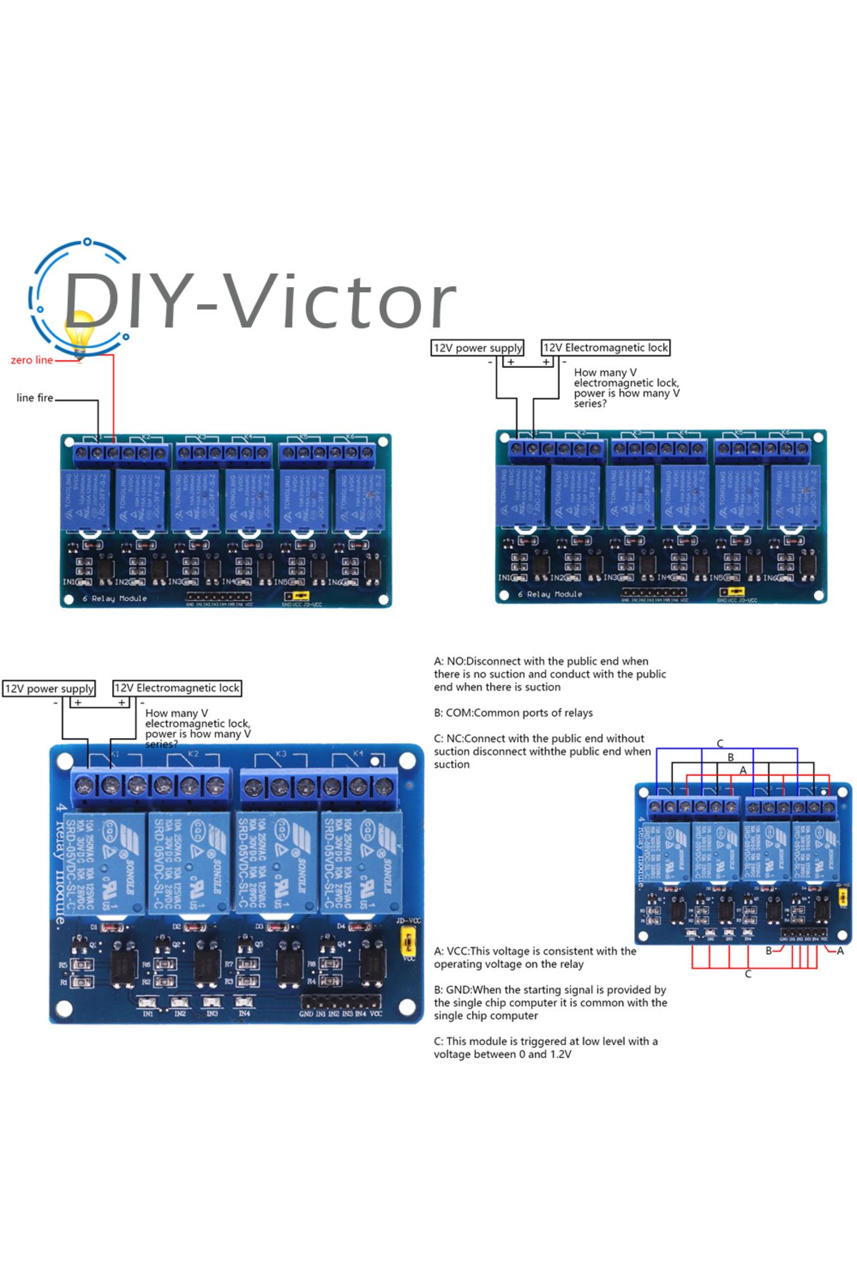 Choice-6 Channel Relay 5v 1 2 4 6 8 Channel Dc 5v 12v Relay Module With Optocoupler Low Level Trigger 1 Way 3
