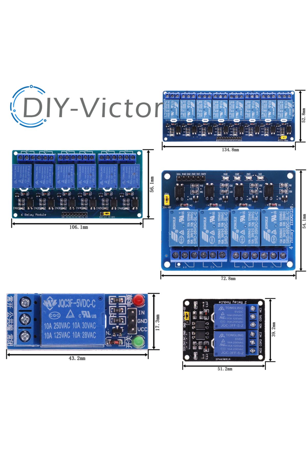 Choice-6 Channel Relay 5v 1 2 4 6 8 Channel Dc 5v 12v Relay Module With Optocoupler Low Level Trigger 1 Way 6