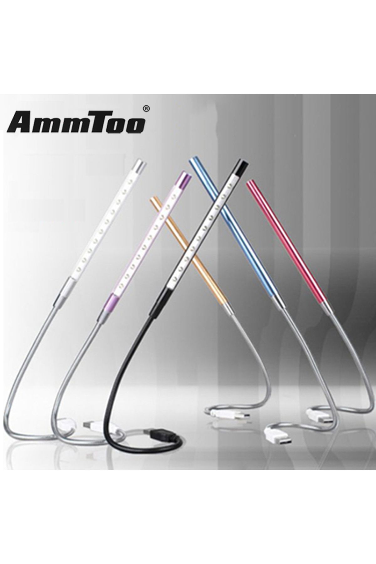 Choice-Black Metal Material Usb Led Lights Book Lamp 10leds Flexible Book Reading Light Table Lamp For Note 1