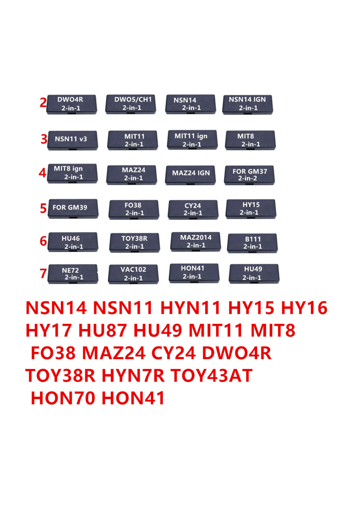 Choice-Nsn14 Lishi 2 في 1 أداة Nsn14 Nsn11 Hyn11 Hy15 Hy16 Hy17 Hu87 Hu49 Mit11 Mit8 Fo38 Maz24 Cy24 Dwo4r 4