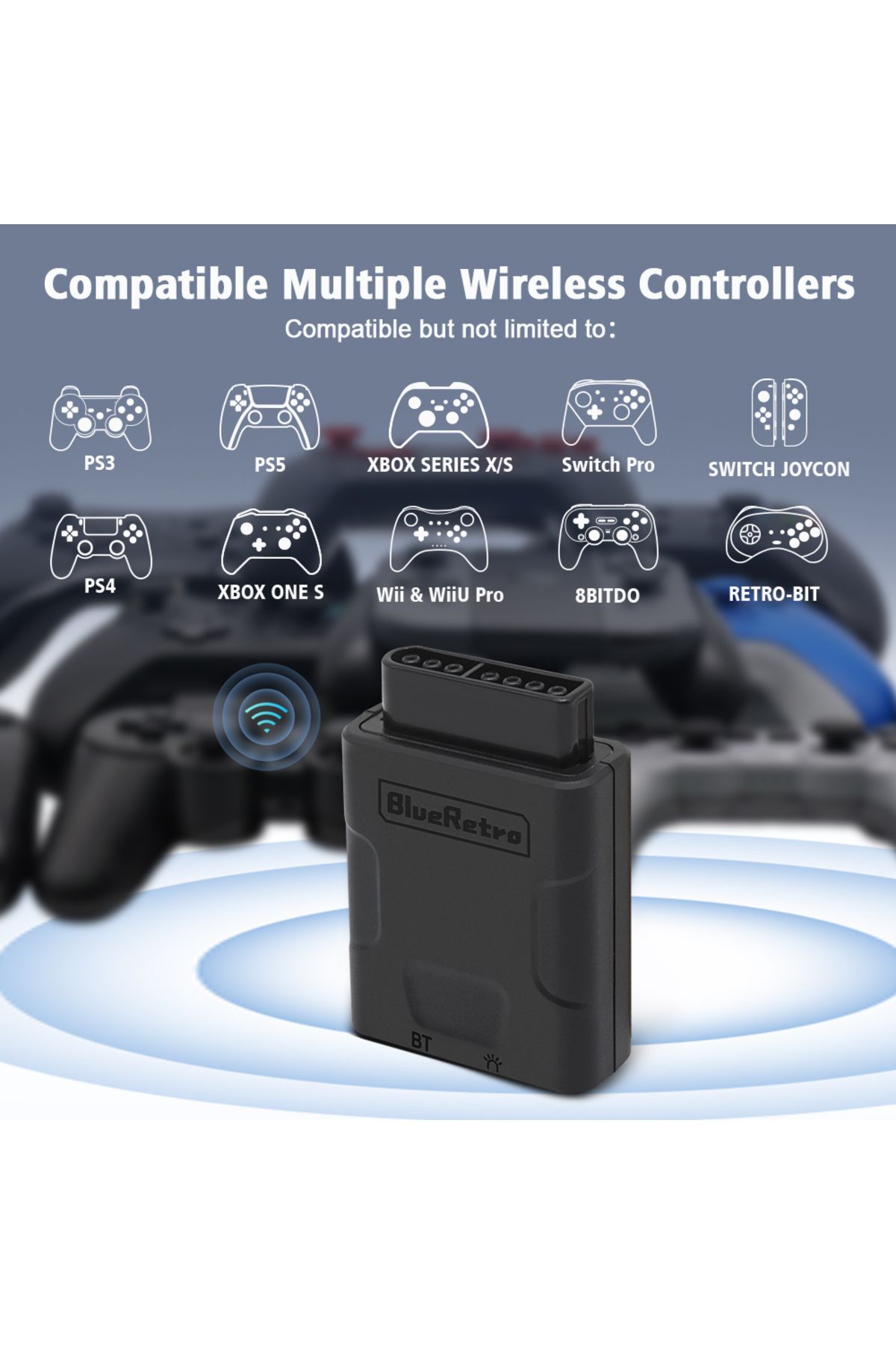 RetroScaler-Blueretro Wireless Controller Adapter For SNES SFC Console to PS4 PS5 Switch Pro Swit... 3