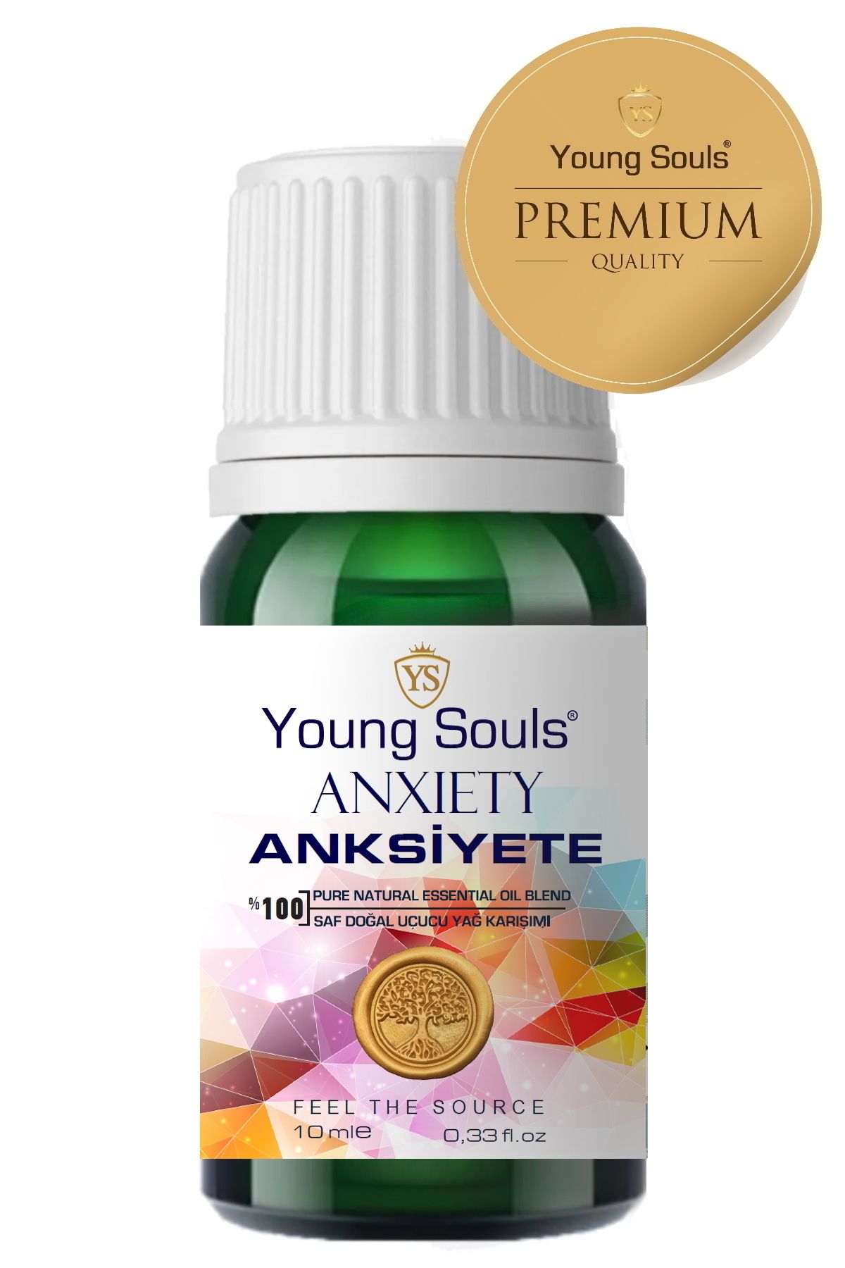 YOUNG SOULS Aromatherapy Anxiety Essential Oil Blend Anksiyete Kaygı Uçucu Yağ Karışımı 10 ml