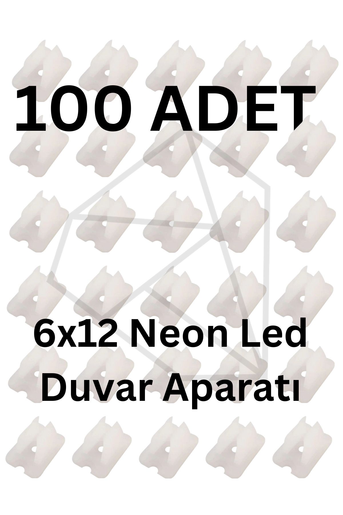 Ema Dükkan 100 Adet Neon Led Duvar Aparatı 12 Volt 6x12 Neon Led Duvar Aparatı