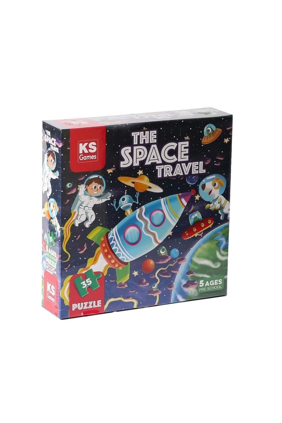 Basic Fun Çocuk 32711 The Space Travel Pre School Puzzle -KS Puzzle