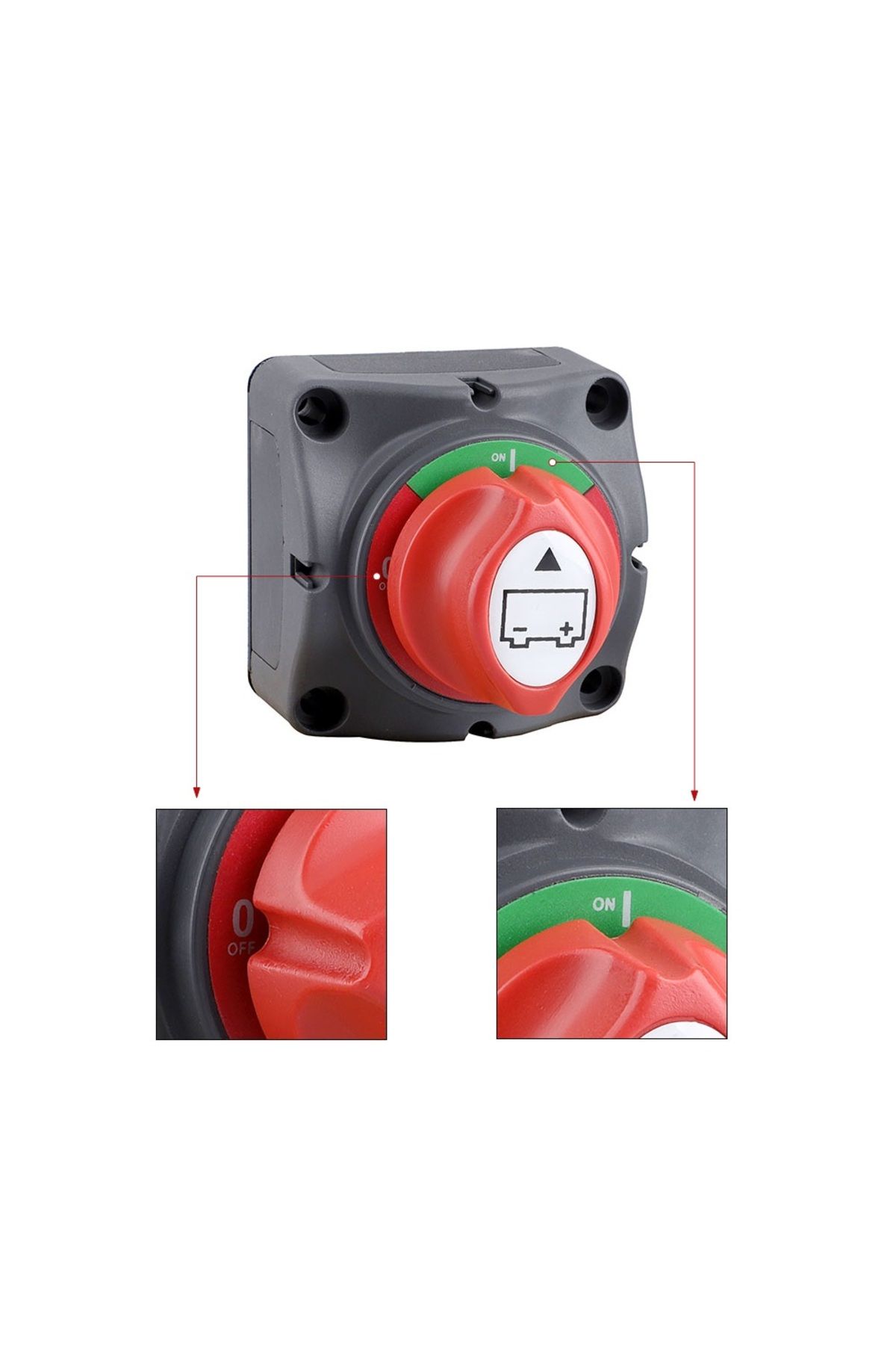 Choice-12V 300A Key Battery Selector Isolator Disconnect Rotary Switch Circuit Cutter for Camper Car Aut... 3