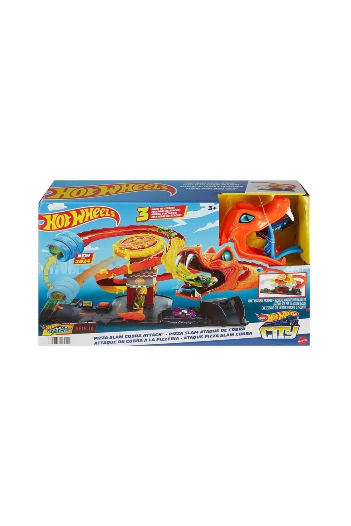 TWOX HTN81HotWheelsPizzaDükkanındaKobraMacerasıOyunSeti