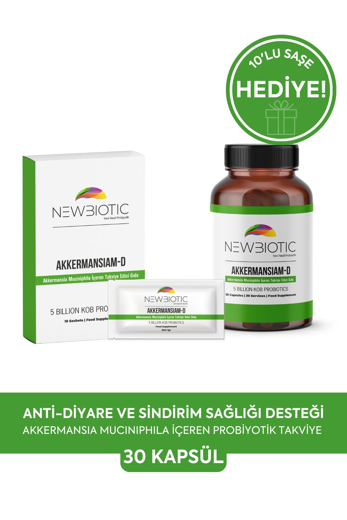 nbnewbiotic NewBiotic Akkermansiam-D 30 Kapsül