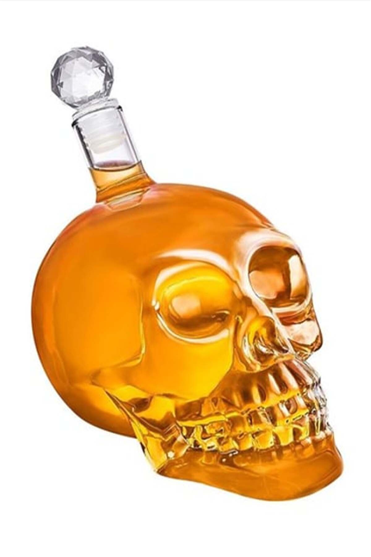 CİYU Crystal head kuru kafa cam şişe viski likör şişesi hediye