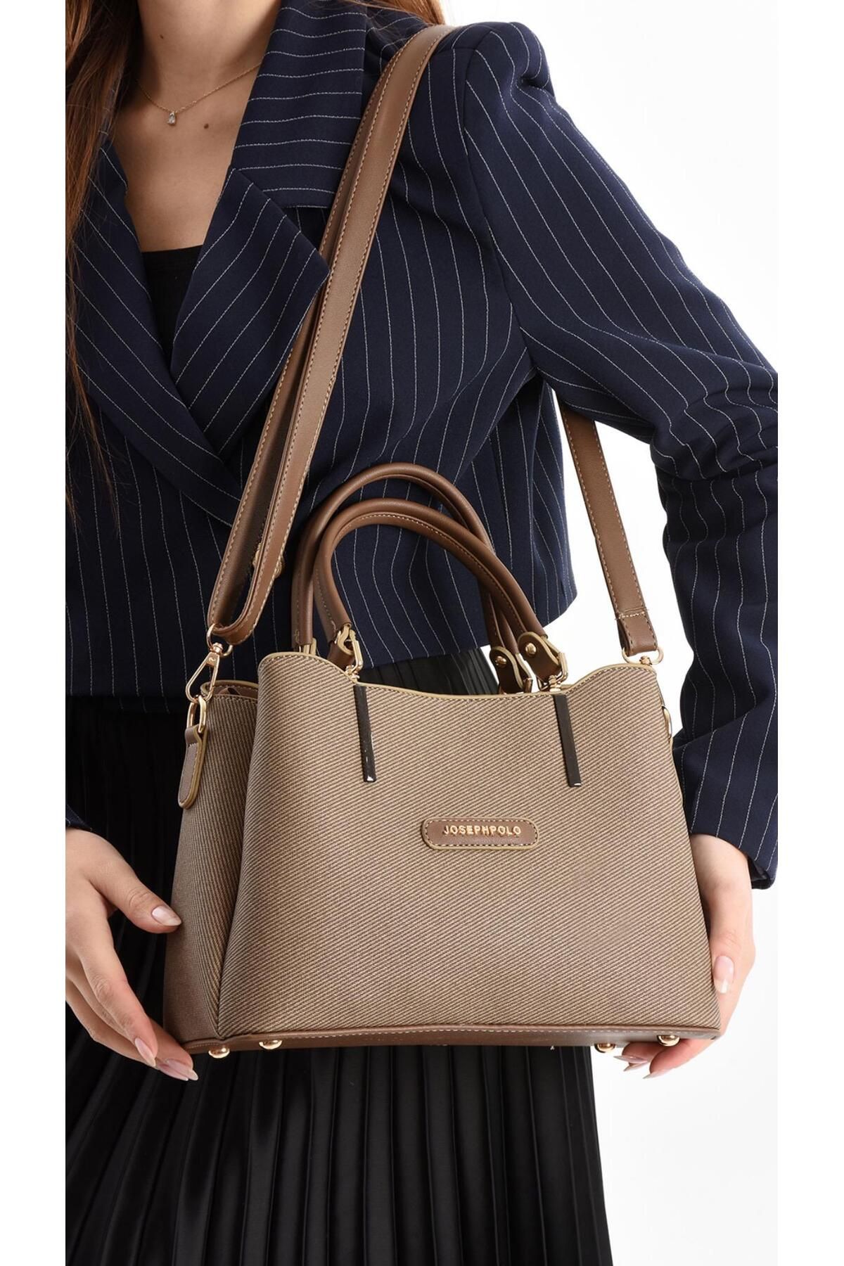 STYLE BAGS JosephPolo Cemre Vizon Kadın Omuz Ve Çapraz Çantası 19x29 Ebatında