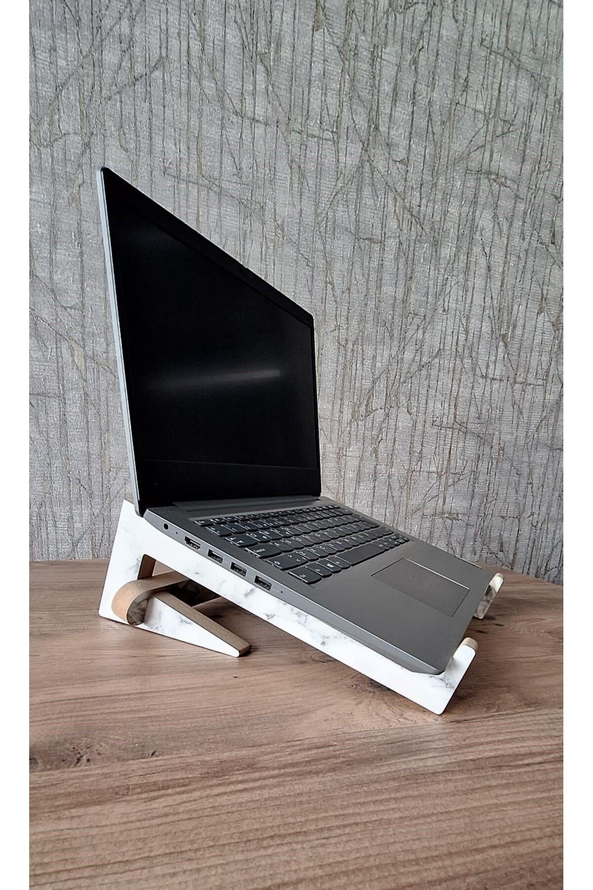 soylu concept Ahşap Laptop Yükseltici Laptop Standı Tüm Modellerle Uyumlu Taşınabilir Notebook Standı MDF