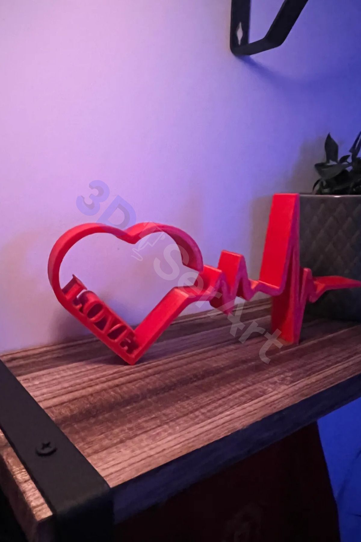 3D SerArt Love Kalp Atışı Sevgililer Günü Özel