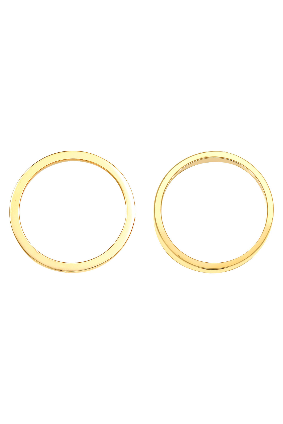 ELLI-Inel de damă Set Stacking Wide Narrow Trend Minimal în argint 925 3