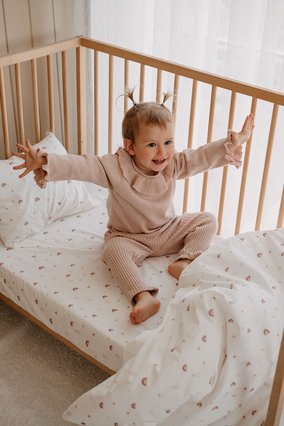 TBA COLLECTION-Baby Size Elastic Sheet Set |   Boho Rainbow 7
