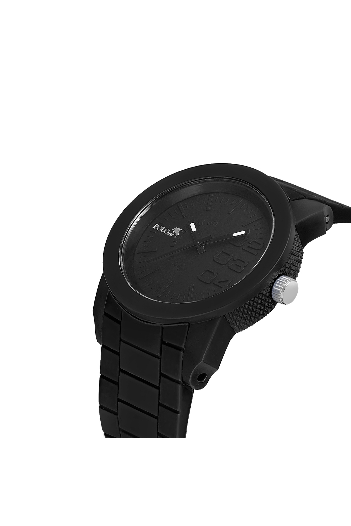 polo air  Silikon Kordon Spor Erkek Kol Saati Siyah Renk PL-0947E1x