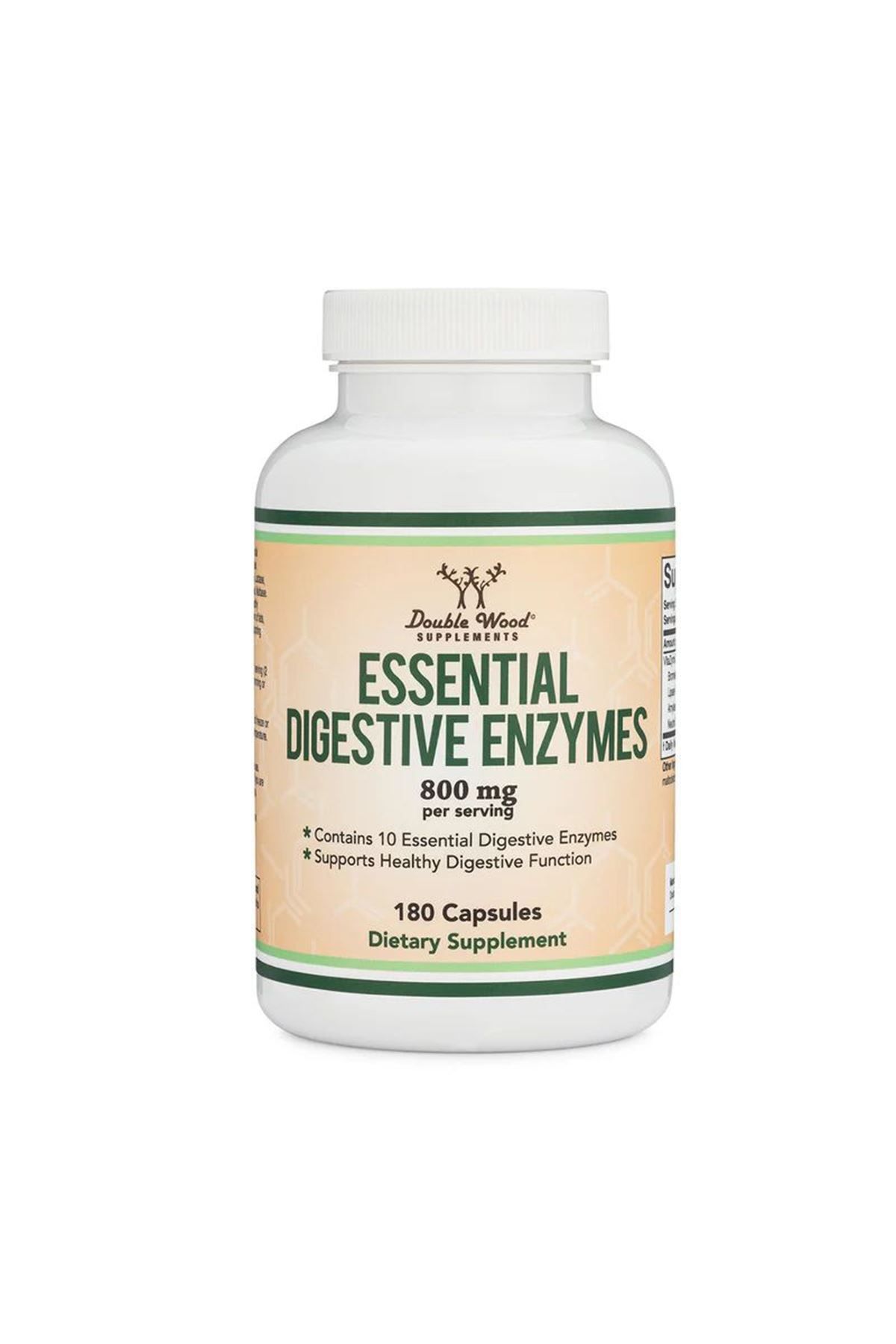 DOUBLE WOOD Essential Digestive Enzymes 800 mg 180 veg.Kapsül.usa menşei.dmmedicine'den