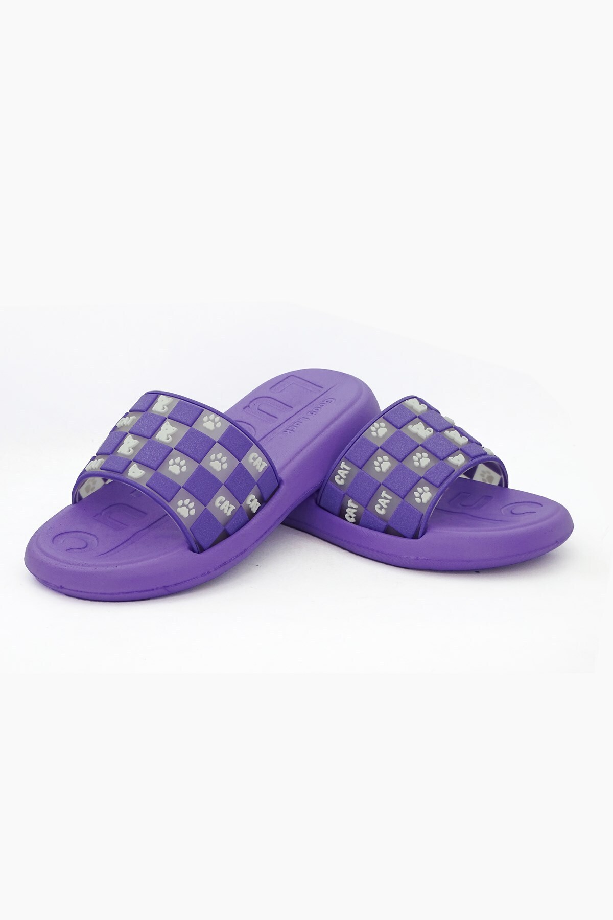 LETAO-Good Luck Women's Black Comfortable Beach Pool Wet Floor Slippers 5