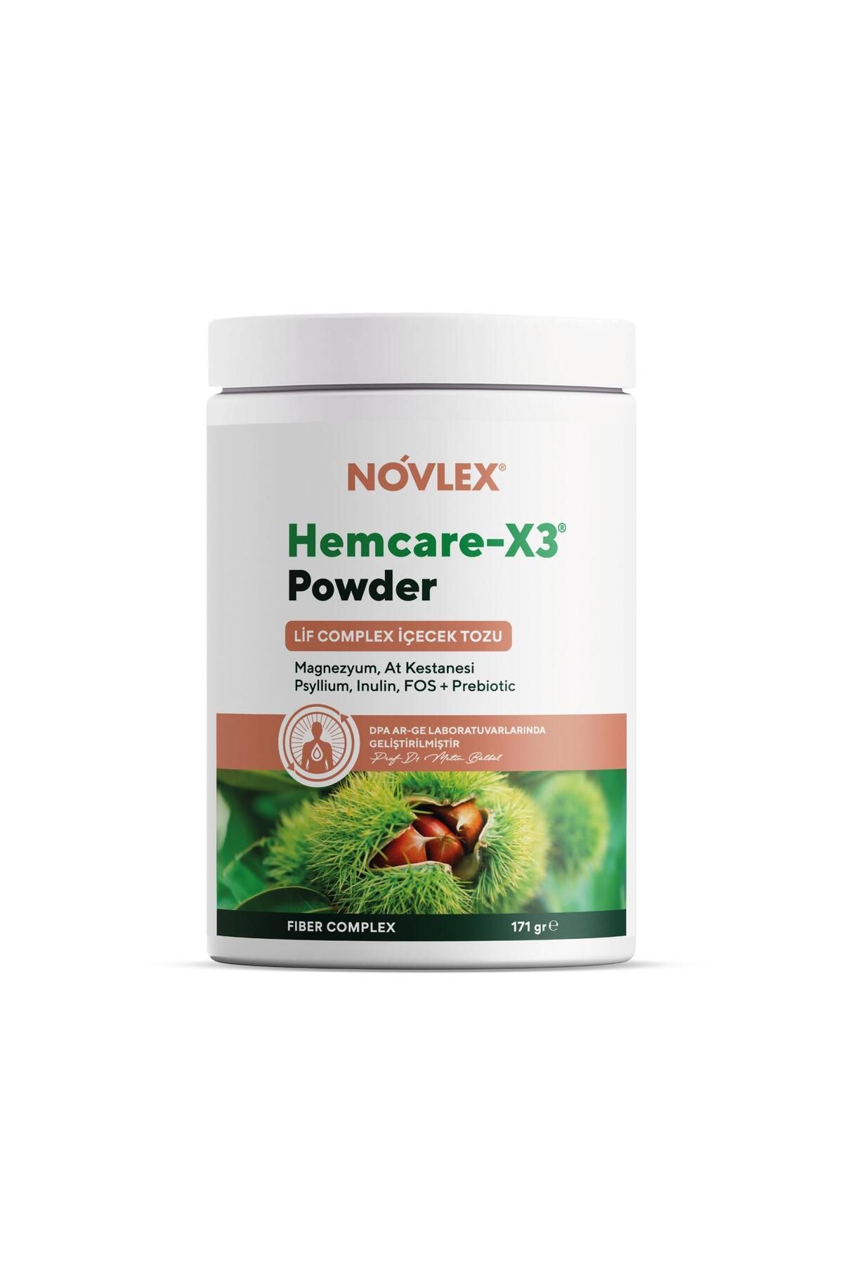 novlex ® Hemcare-X3, Magnezyum, Lif kompleksi ve At kestanesi Toz (Powder) İçecek 171gr