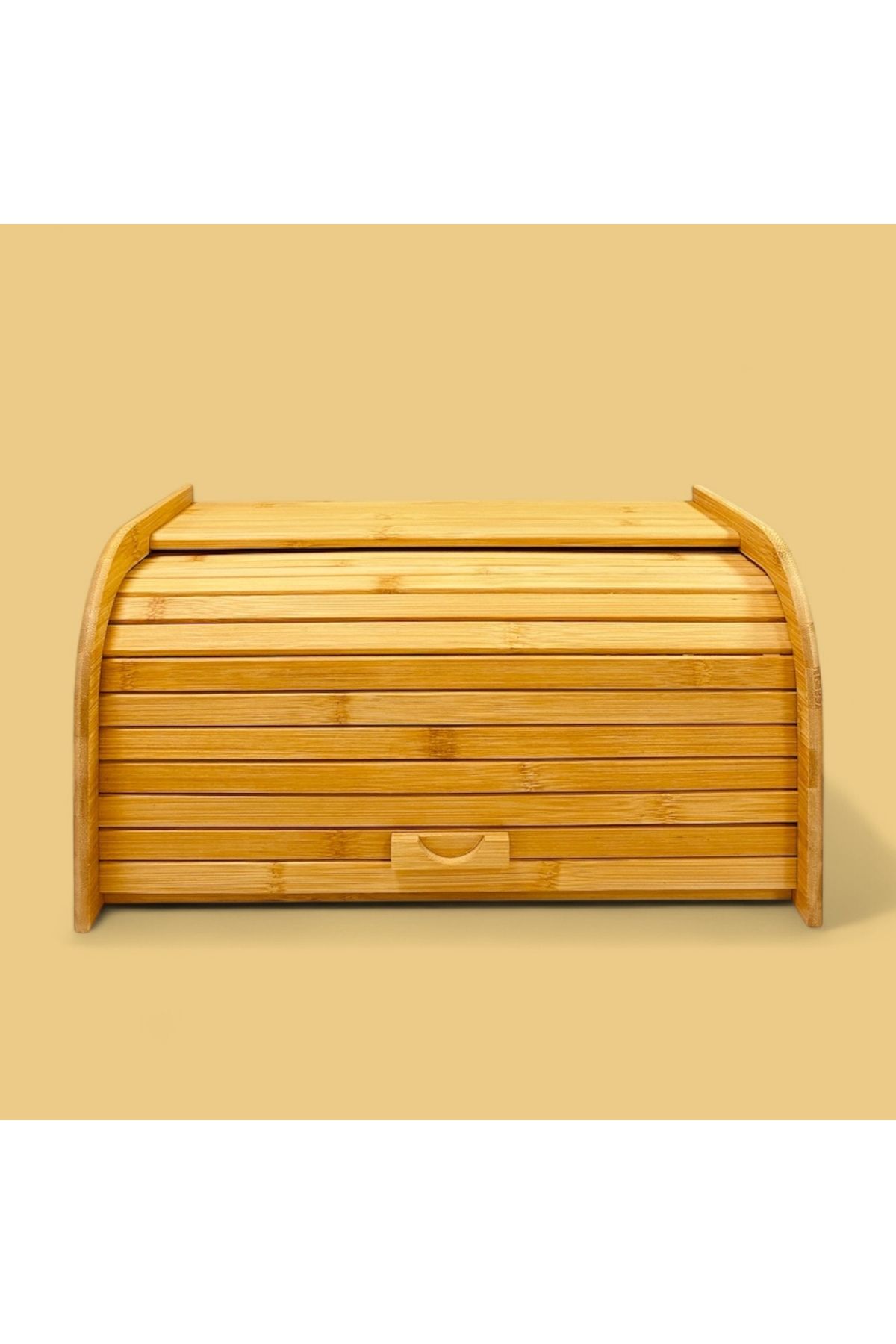 ELZEY HOME Bambu Açılır Kapanır Kapaklı Ekmek Dolabı 37x22 Cm