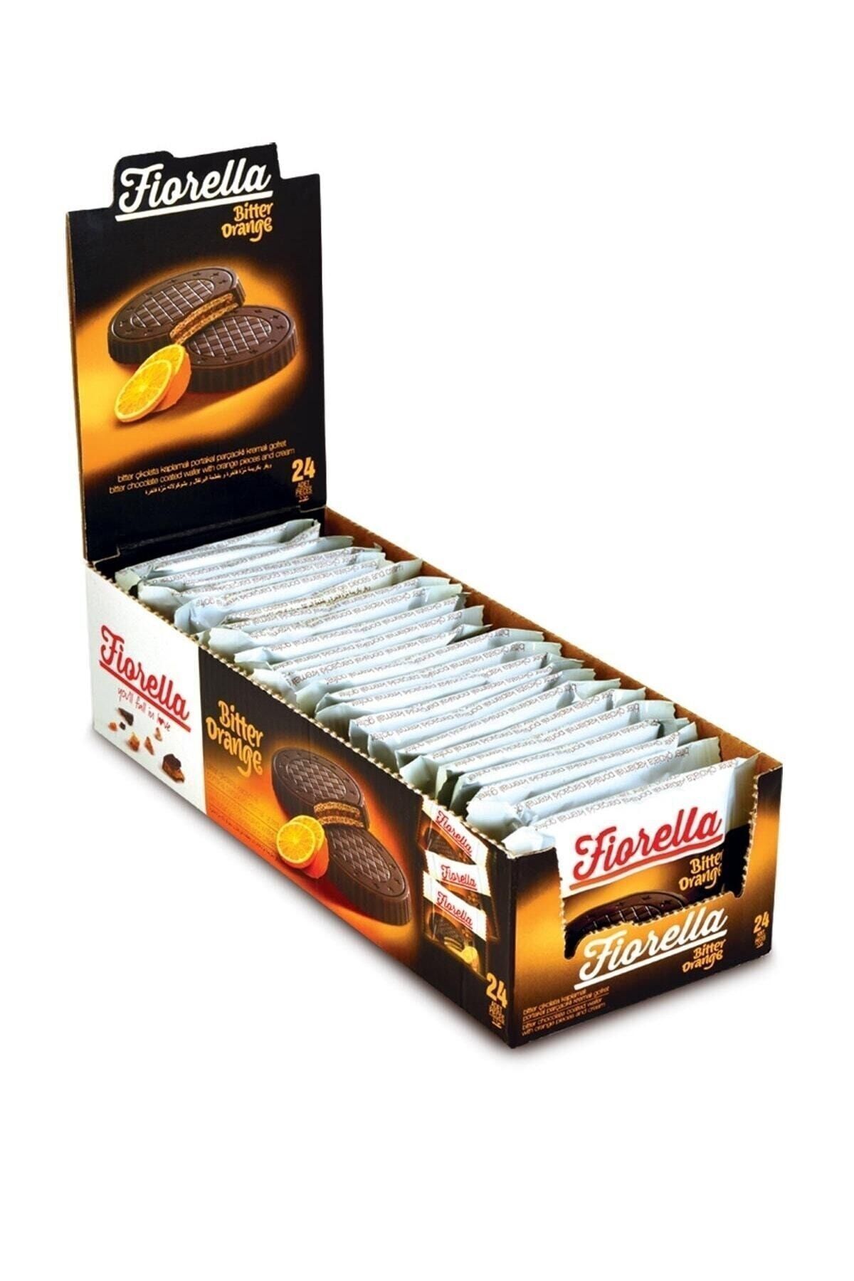 FIORELLA Crunch Bitter Çikolatalı Portakal Kremalı Gofret 20 Gr. 24'lü (1 PAKET)