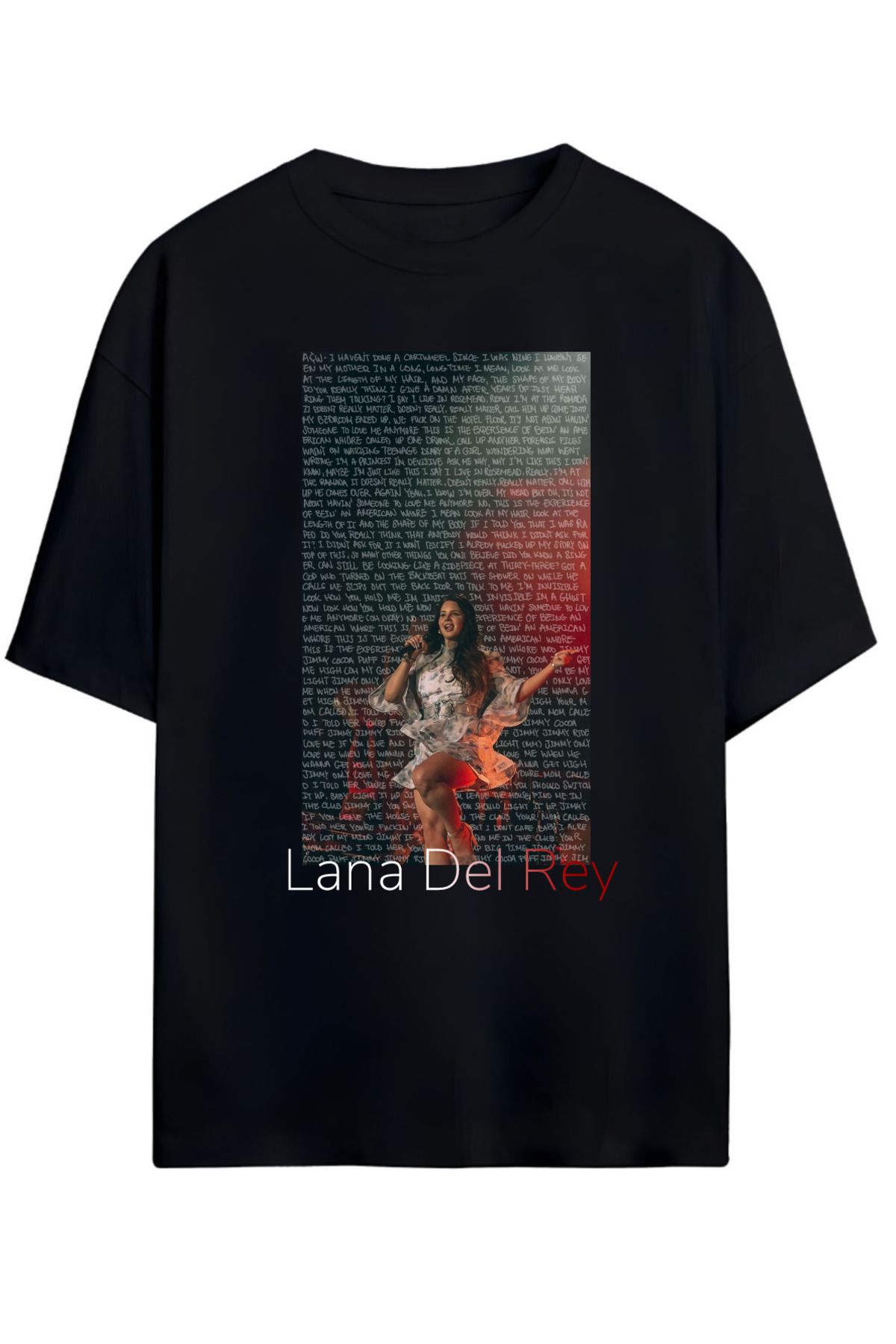 MAGORS LANA DEL REY TASARIMLI UNISEX YENİ SEZON OVERSIZE PAMUKLU  T-SHIRT