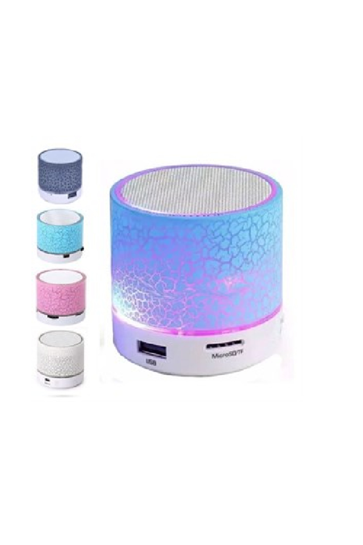 Işıklı Taşınabilir Bluetooth Wireless Hoparlör Kablosuz Ses Bombası