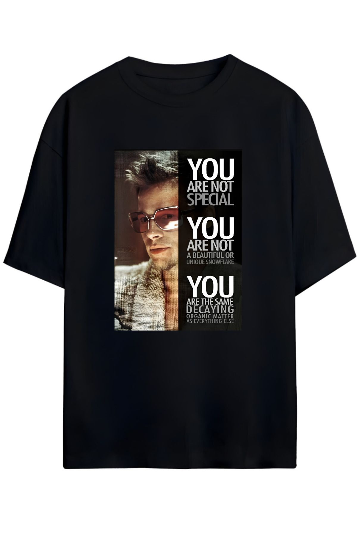 MAGORS FIGHT CLUB TASARIMLI UNISEX YENİ SEZON OVERSIZE PAMUKLU  T-SHIRT