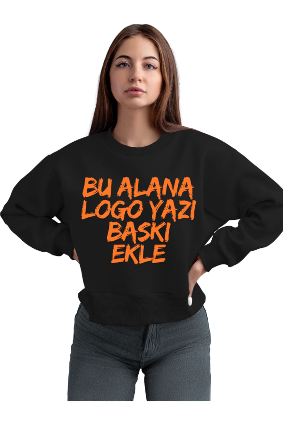 ajans tanco KİŞİYE ÖZEL BASKILI SWEATSHIRT HEDİYELİK UNISEX LOGO YAZI MARKA EKLENEBİLİR