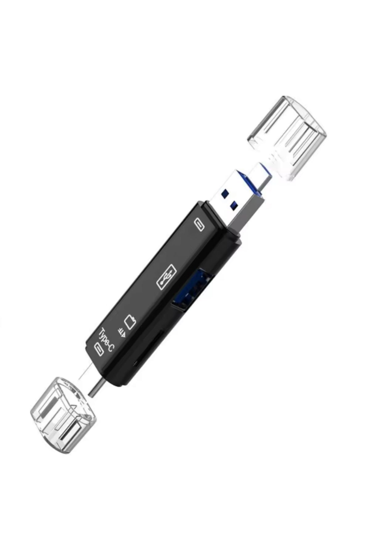 Bİ TIK BİLİŞİM 5 İN 1 HAFIZA KARTI OKUYUCU USB 3.0 SDXC MİCRO SD TF SİYAH BEYAZ ÇOKLU OKUYUCU