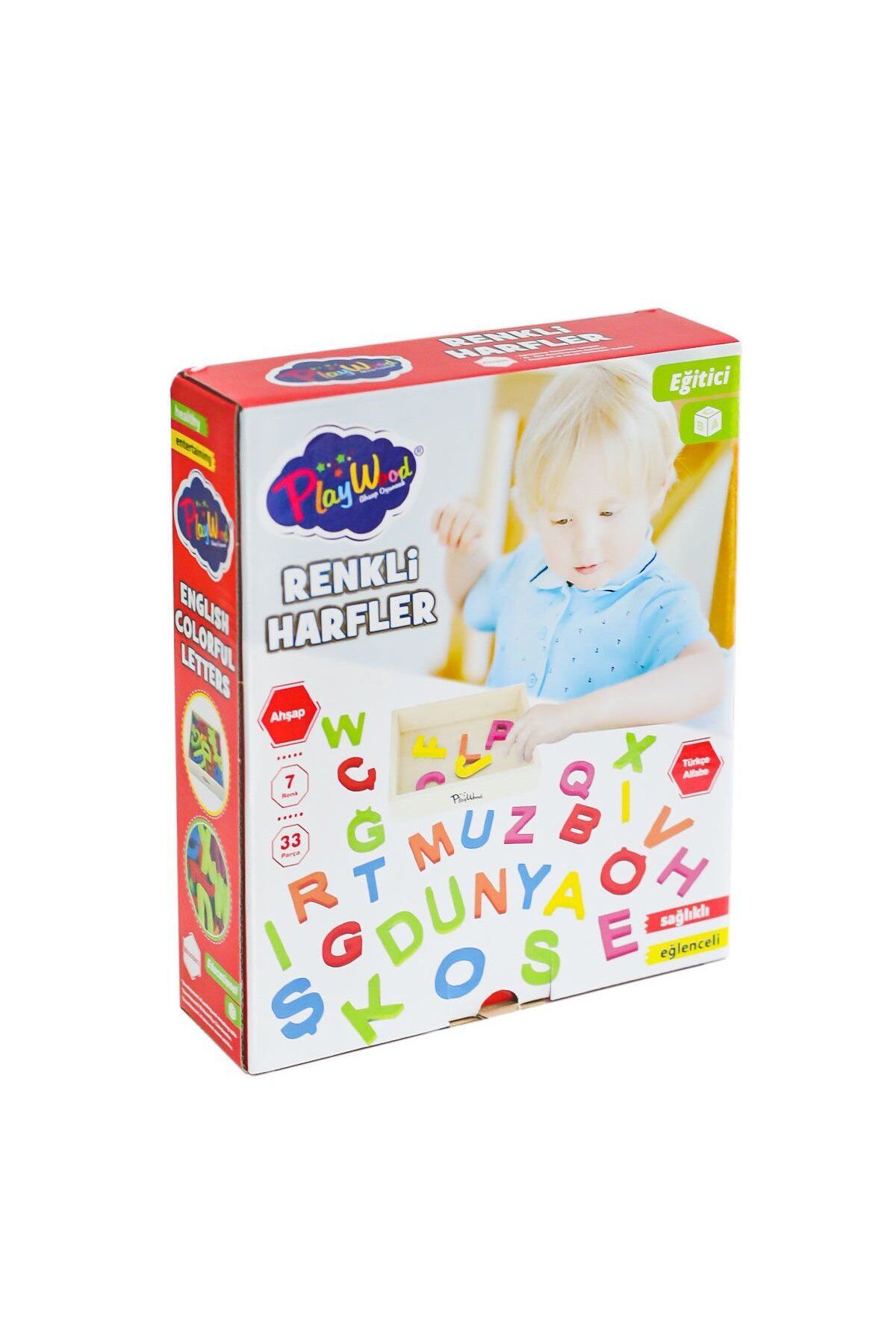 NillyToys ONY-402 Ahşap Renkli Harfler 33 Parça -Onyıl Oyuncak