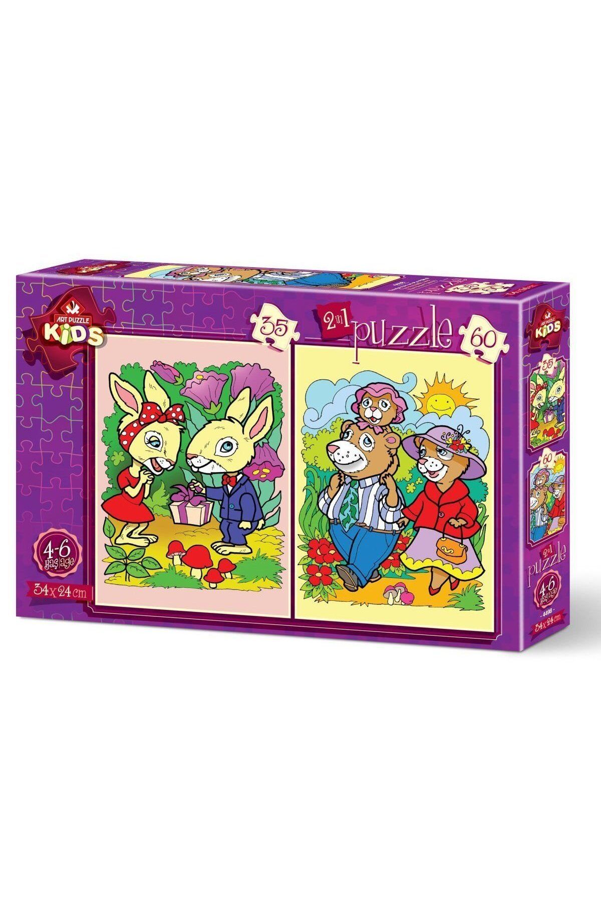 NillyToys 4489 Penguenler 12+24 Parça Çocuk Puzzle -Art Puzzle