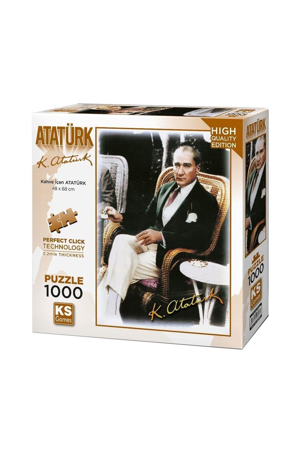 NillyToys 20060 Kahve İçen Atatürk 500 Parça Puzzle -KS Puzzle